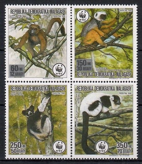 Znaczek Madagaskar 1988 Mi 1110-1113 Czyste **