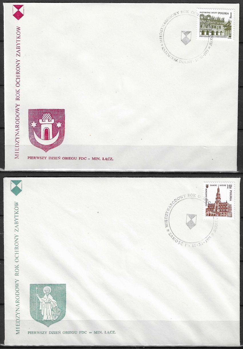 Znaczek Polska 1975 Mi 2413-2414 Fi 2266-2267 FDC