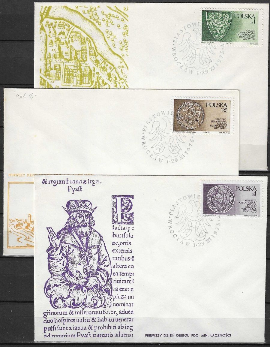 Znaczek Polska 1975 Mi 2416-2418 Fi 2269-2271 FDC