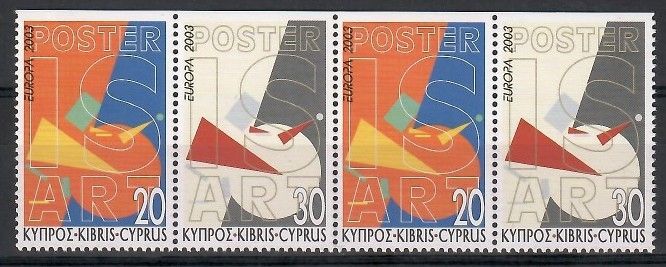 Znaczek Cypr 2003 Mi 1013-1014Do Czyste **