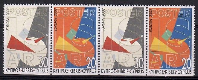 Znaczek Cypr 2003 Mi 1013-1014Du Czyste **