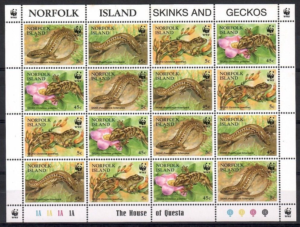 Znaczek Norfolk 1996 Mi ark 604-607 Czyste **
