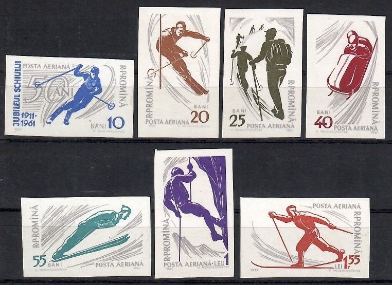 Znaczek Rumunia 1961 Mi 1965-1971B Czyste **