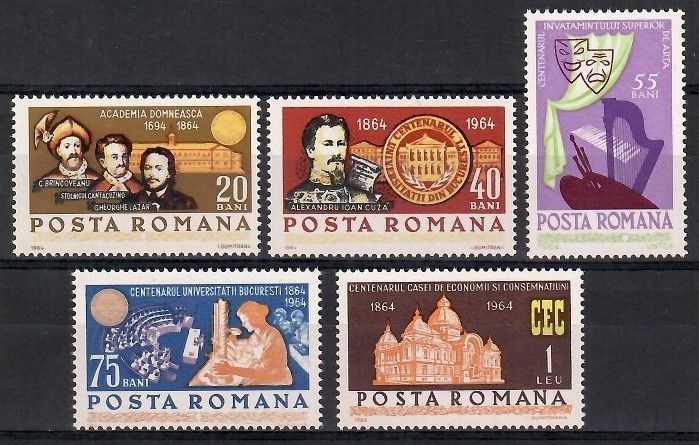 Znaczek Rumunia 1964 Mi 2338-2342 Czyste **