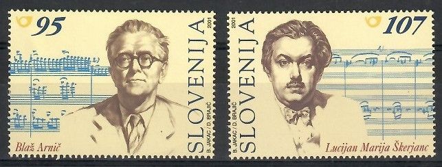 Znaczek Słowenia 2001 Mi 365-366 Czyste **