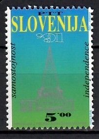 Znaczek Słowenia 1991 Mi 1 Czyste **