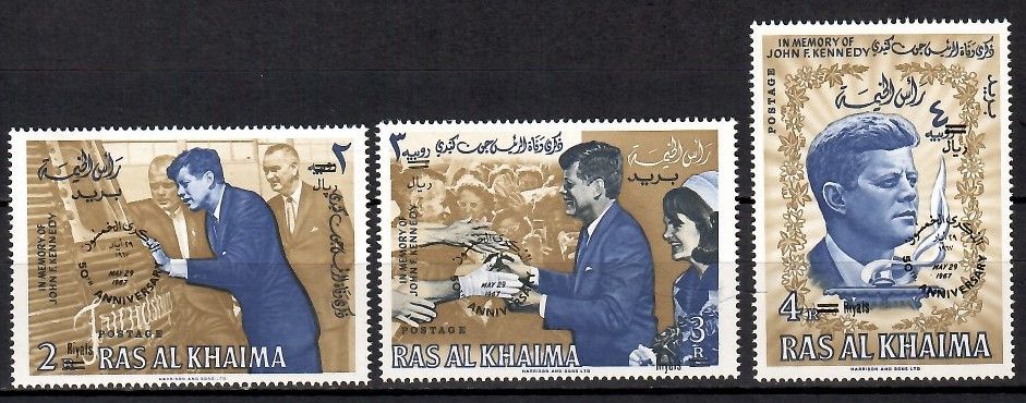 Znaczek Ras Al Khaimah 1967 Mi 182-184 Czyste **