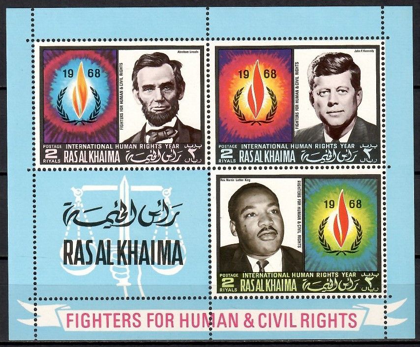 Znaczek Ras Al Khaimah 1968 Mi bl 41 Czyste **