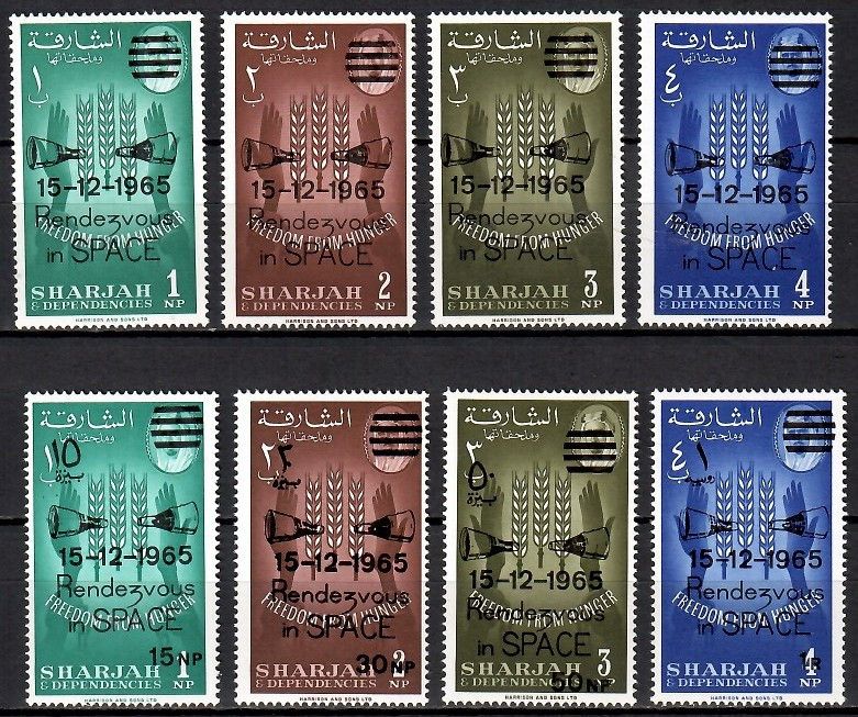 Znaczek Sharjah 1966 Mi 204-211 Czyste **