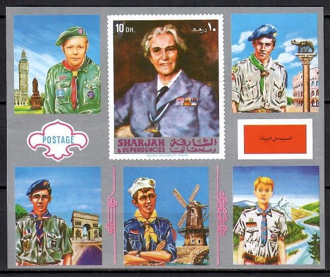 Znaczek Sharjah 1971 Mi bl 101 Czyste **