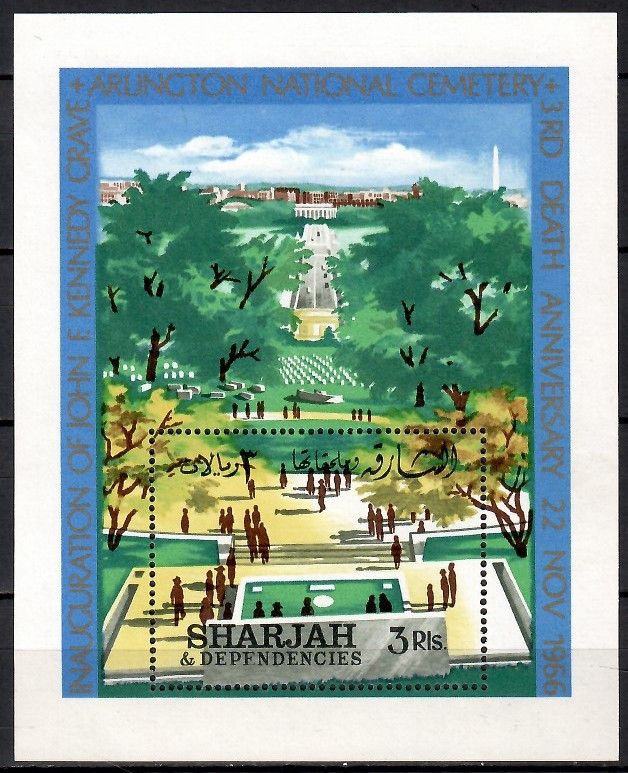Znaczek Sharjah 1966 Mi bl 20 Czyste **