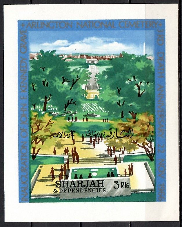 Znaczek Sharjah 1966 Mi bl 20B Czyste **