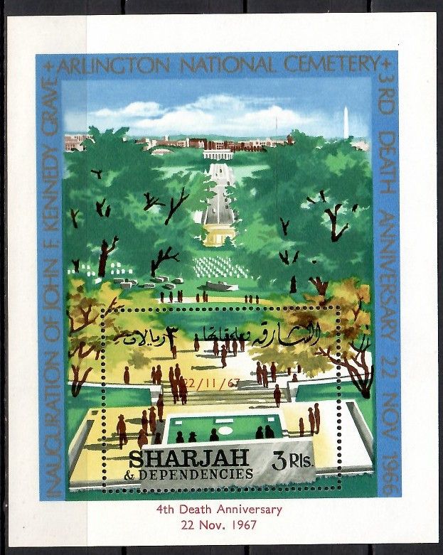 Znaczek Sharjah 1967 Mi bl 28 Czyste **