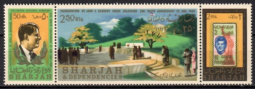 Znaczek Sharjah 1966 Mi 333-335 Czyste **