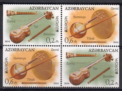 Znaczek Azerbejdżan 2014 Mi 1038-1039D Czyste **