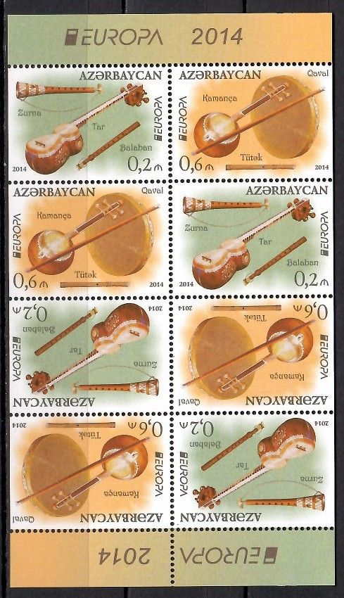 Znaczek Azerbejdżan 2014 Mi mh 1038-1039D Czyste **