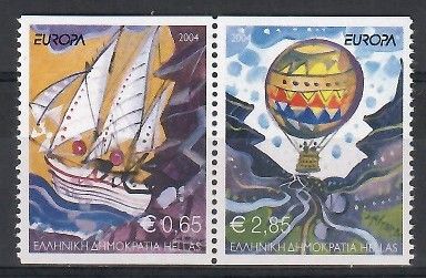 Znaczek Grecja 2004 Mi 2224-2225C Czyste **