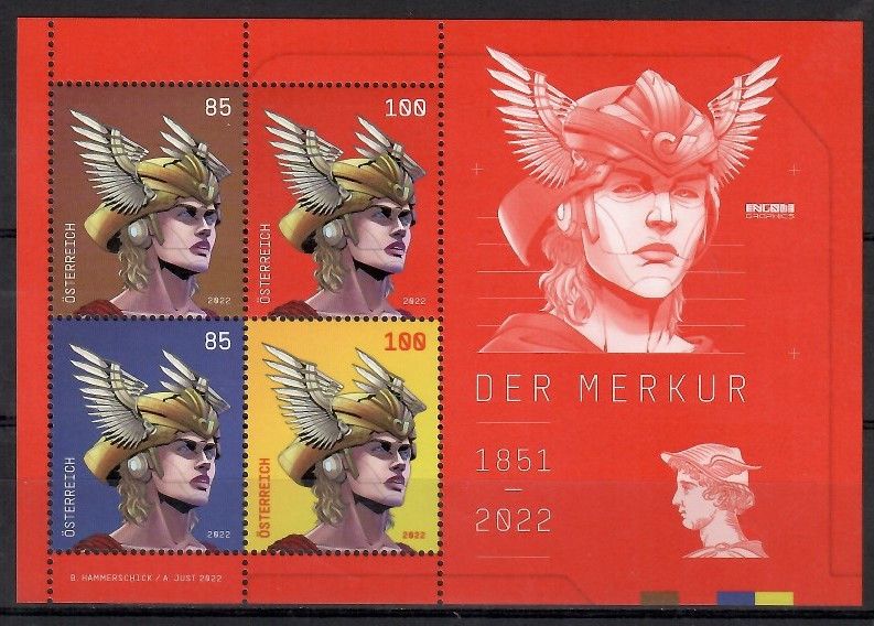 Znaczek Austria 2022 Mi bl 135 Czyste **