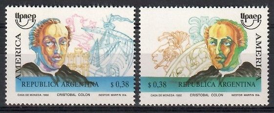 Znaczek Argentyna 1992 Mi 2145-2146 Czyste **