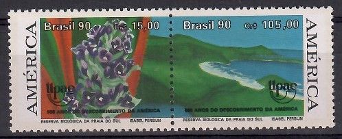 Znaczek Brazylia 1990 Mi 2381-2382 Czyste **