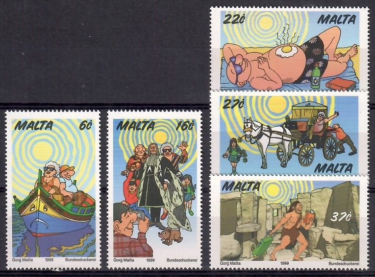 Znaczek Malta 1999 Mi 1072-1076 Czyste **