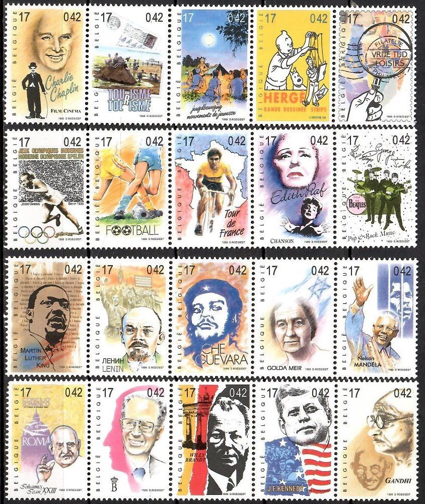 Znaczek Belgia 1999 Mi 2909-2928 Czyste **