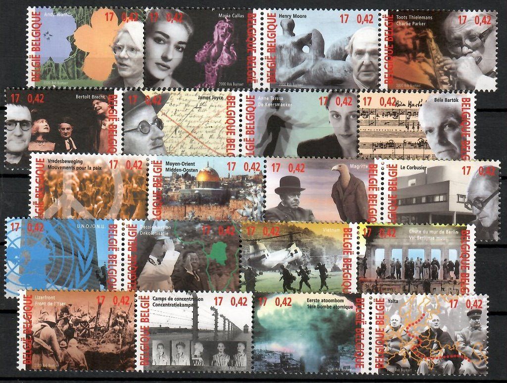 Znaczek Belgia 2000 Mi 2994-3013 Czyste **