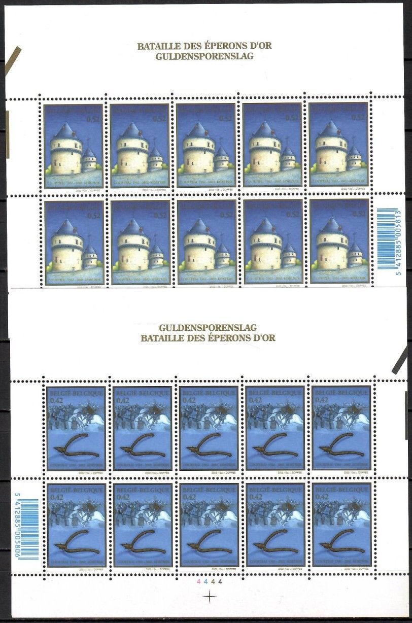 Znaczek Belgia 2002 Mi ark 3137-3138 Czyste **
