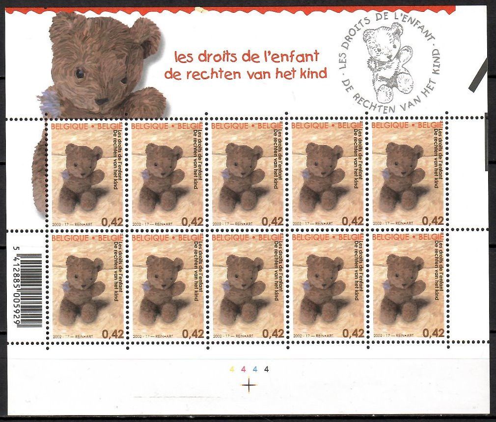 Znaczek Belgia 2002 Mi ark 3146 Czyste **