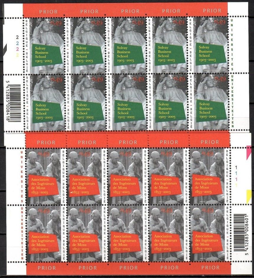 Znaczek Belgia 2003 Mi ark 3209-3210 Czyste **