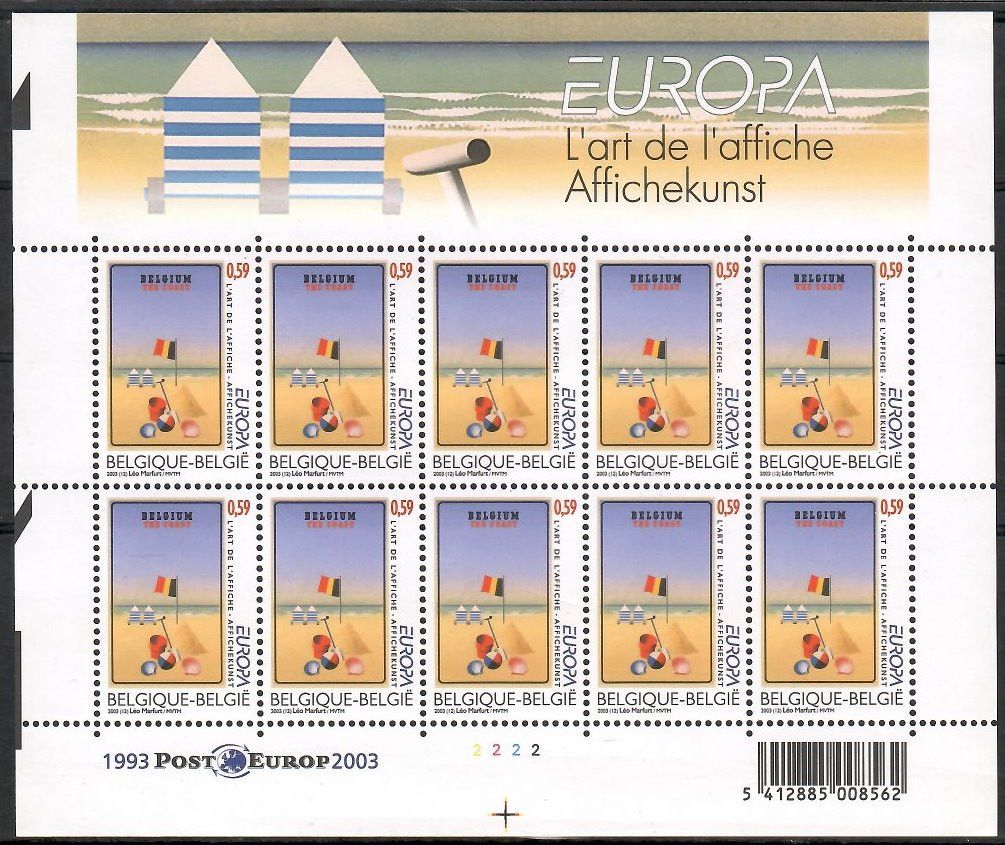 Znaczek Belgia 2003 Mi ark 3232 Czyste **