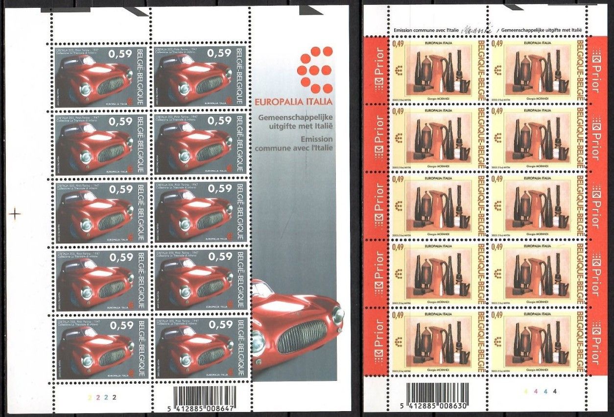 Znaczek Belgia 2003 Mi ark 3254-3255 Czyste **