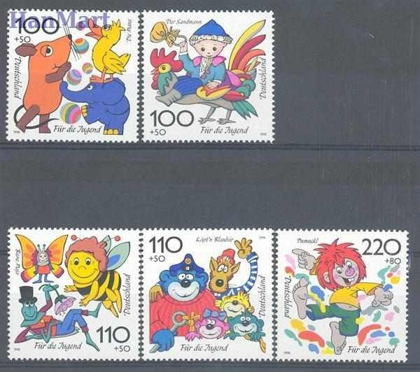 Znaczek Niemcy 1998 Mi 1990-1994 Czyste **