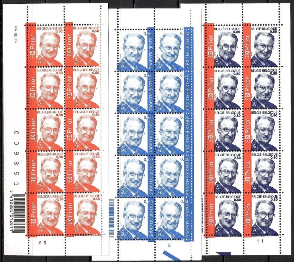 Znaczek Belgia 2004 Mi ark 3313-3315 Czyste **