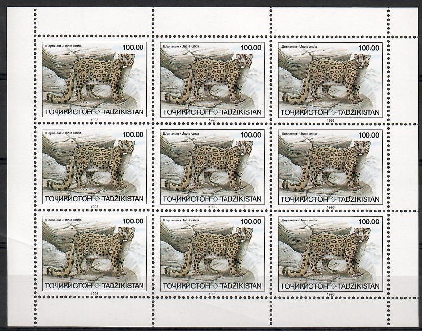 Znaczek Tadżykistan 1993 Mi ark 26 Czyste **