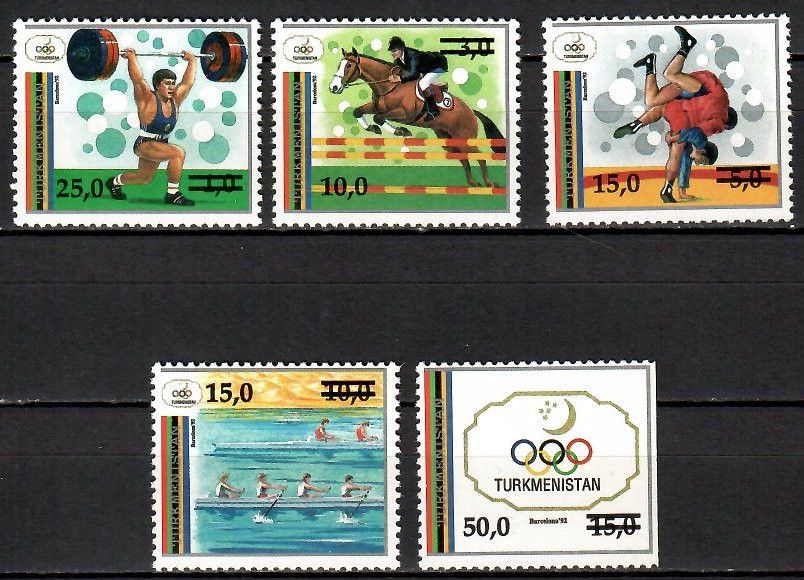 Znaczek Turkmenistan 1993 Mi 25-29 Czyste **