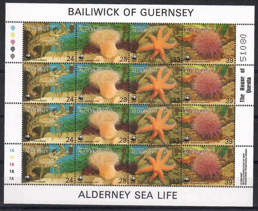 Znaczek Alderney 1993 Mi ark 61-64 Czyste **