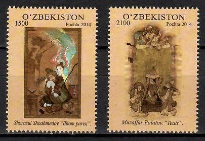 Znaczek Uzbekistan 2014 Mi 1084-1085 Czyste **