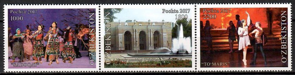 Znaczek Uzbekistan 2017 Mi 1181-1183 Czyste **