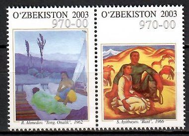 Znaczek Uzbekistan 2003 Mi 534-535 Czyste **