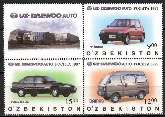 Znaczek Uzbekistan 1997 Mi 154-156 Czyste **
