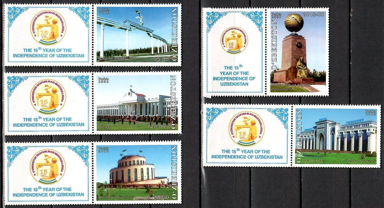 Znaczek Uzbekistan 2006 Mi 662-666 Czyste **