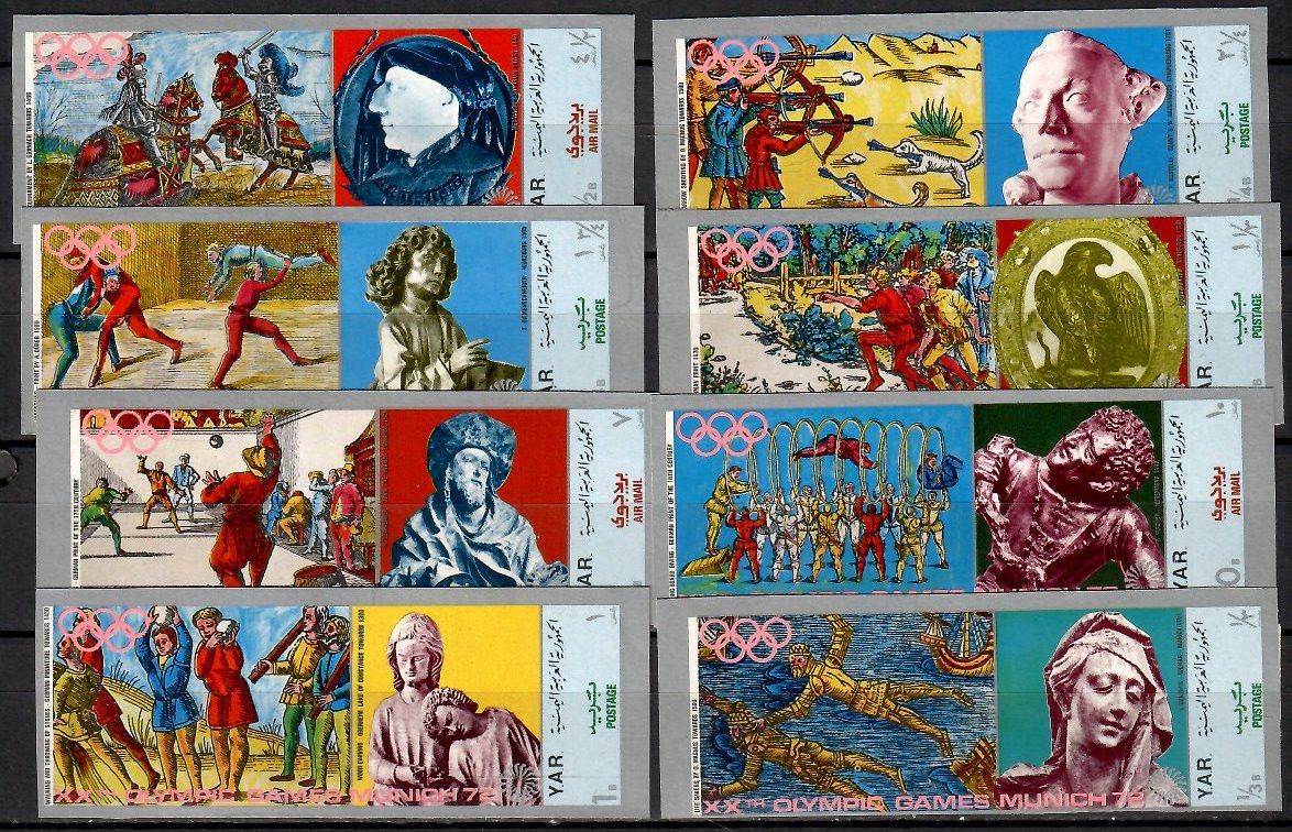 Znaczek Jemen Północny 1971 Mi 1380-1387 Czyste **