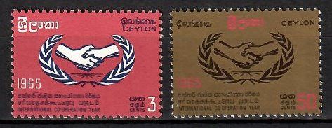 Znaczek Cejlon 1965 Mi 336-337 Czyste **