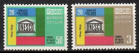 Znaczek Cejlon 1966 Mi 350-351 Czyste **