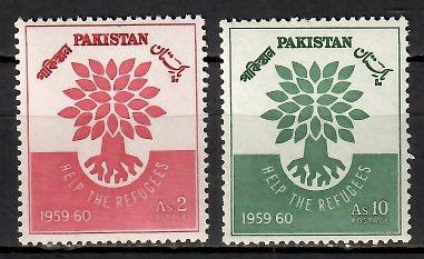 Znaczek Pakistan 1960 Mi 112-113 Czyste **