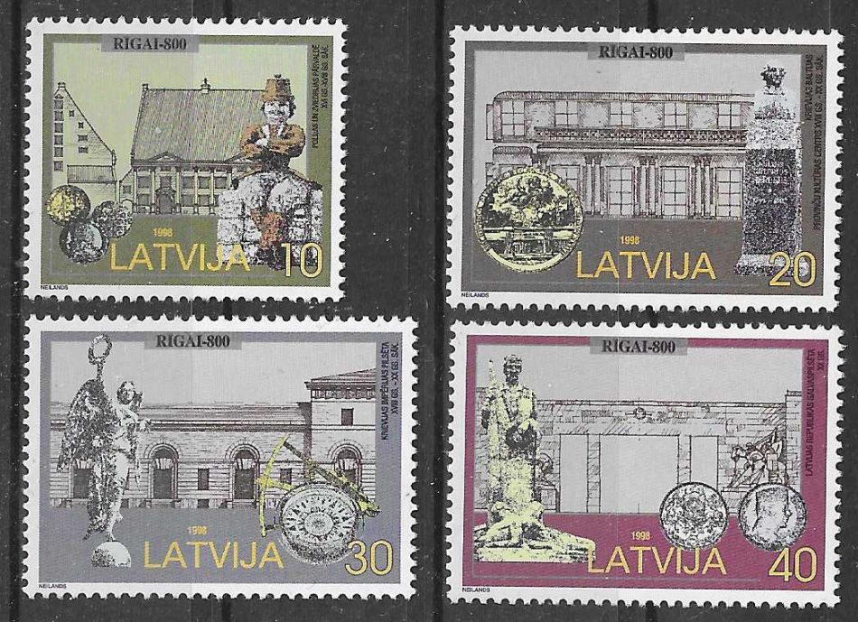 Znaczek Łotwa 1998 Mi 481-484 Czyste **