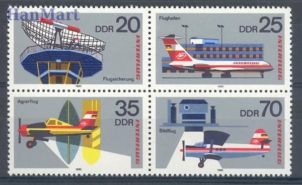 Znaczek NRD / DDR 1980 Mi 2516-2519 Czyste **
