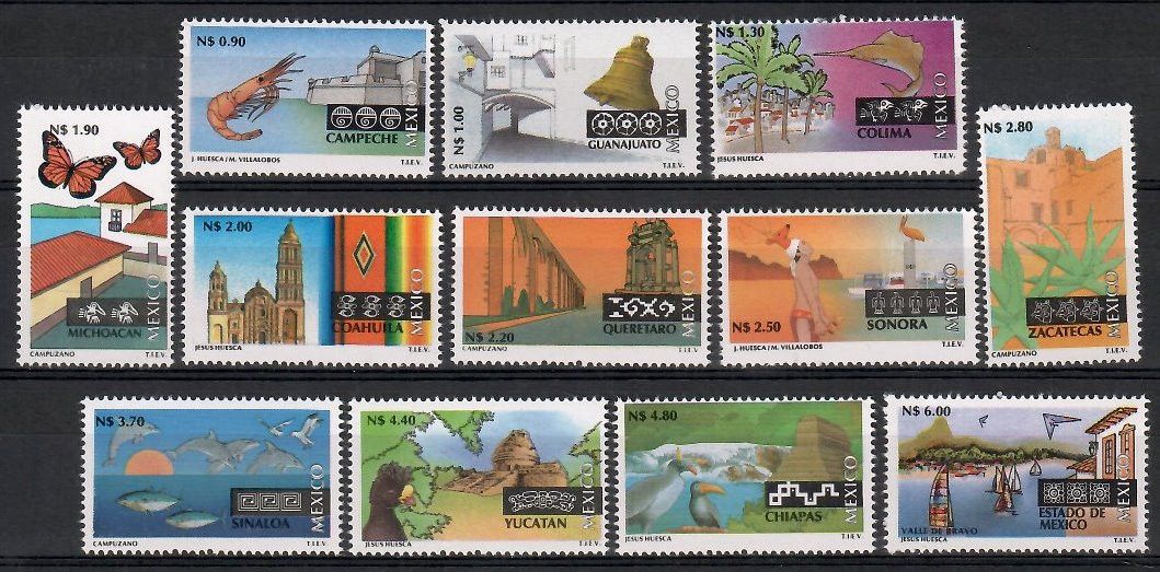 Znaczek Meksyk 1993 Mi 2337-2348 Czyste **