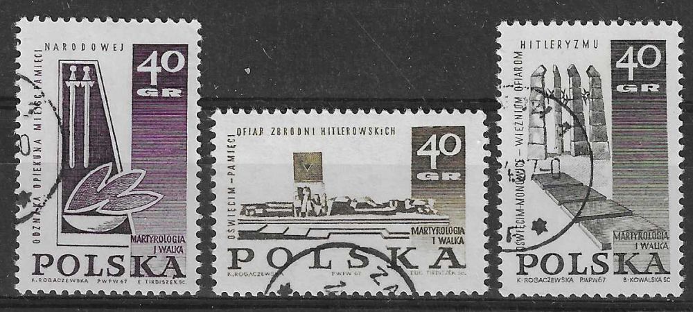 Znaczek Polska 1967 Mi abo 1757-1759 Fi 1609-1611 Stemplowane